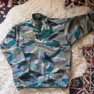 Patagonia Synchilla Snap-T Fleece Pullover, Green Trout, Men's Large